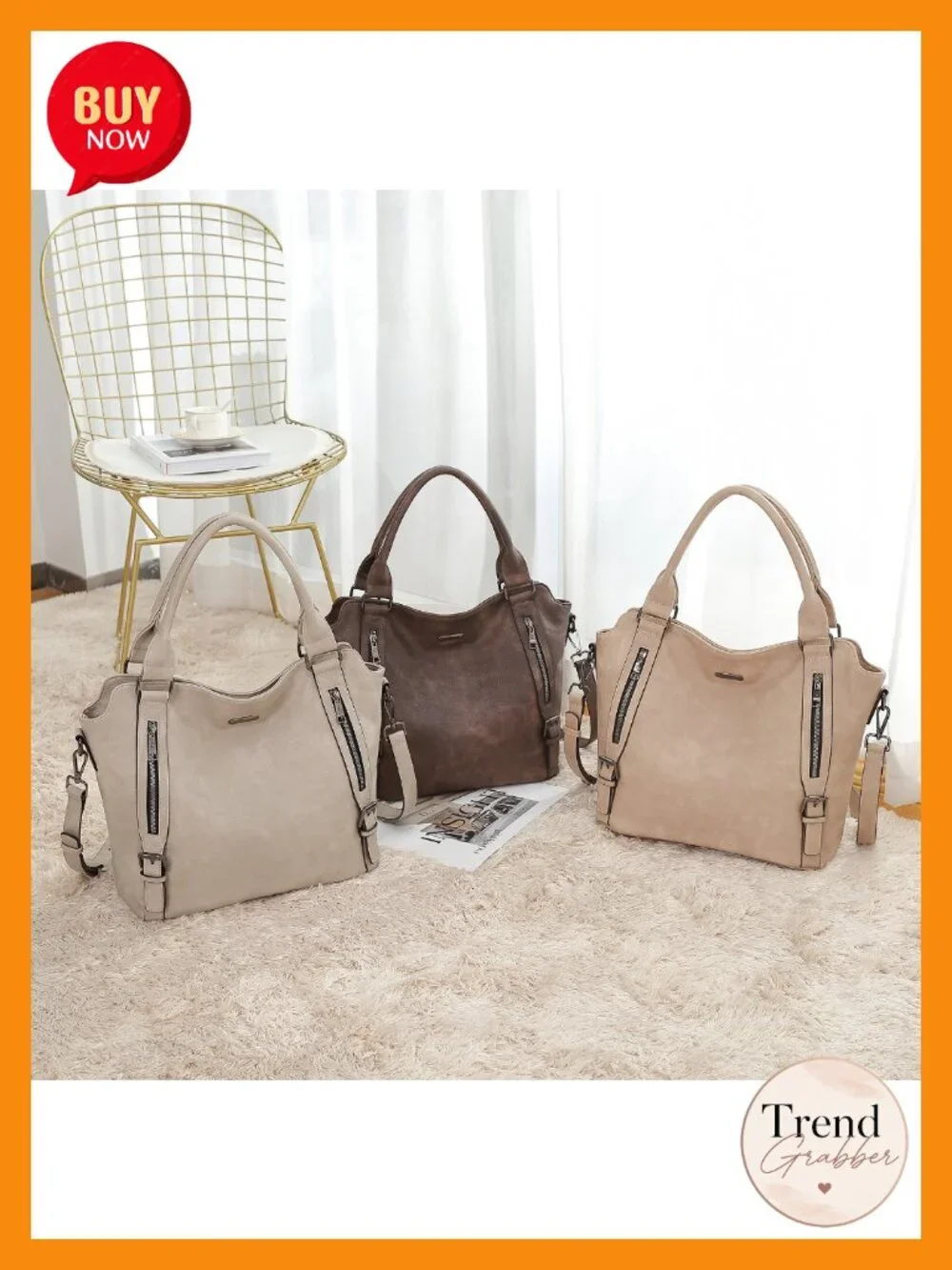 Large Hobo Bag with Multiple Pockets, Faux Leather Shoulder Bag with Adjustable